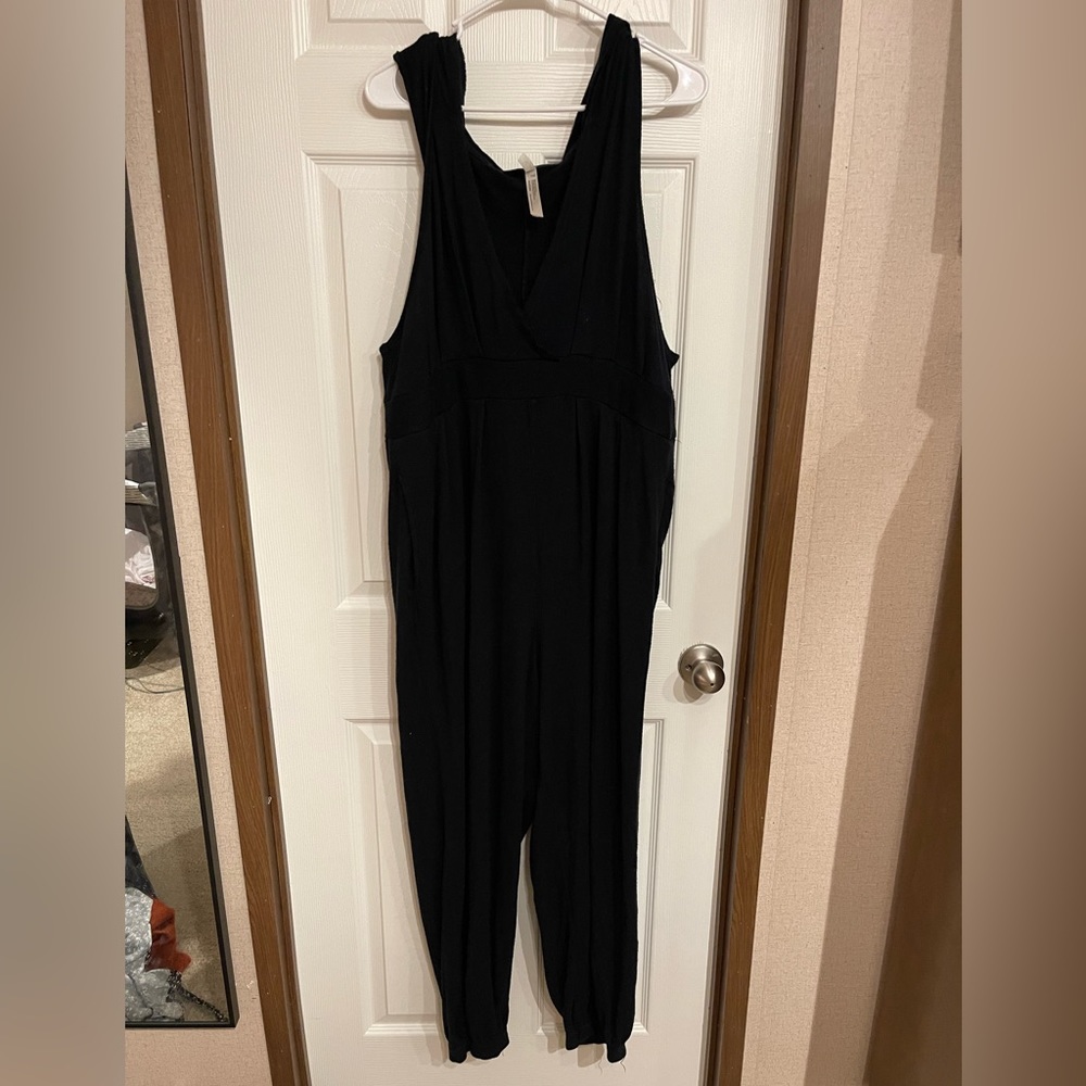 Free People Intimately Thin Black romper with hood